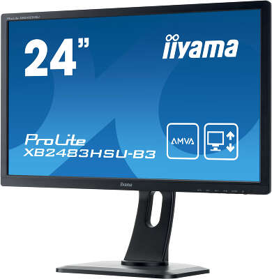 Монитор 24" Iiyama XB2483HSU-B3 VA FHD D-Sub, DP USB-Hub