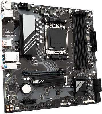 Материнская плата Gigabyte A620M GAMING X, Socket AM5, AMD A620, 4xDDR5-5200, HDMI+DP, 1xPCI-Ex16, 1xPCI-Ex1, 4xSATA3(RAID 0/1/10), 1xM.2, 8 Ch Audio, GLan, (2+2)xUSB2.0, (3+2)xUSB3.2, (1+1)xUSB3.2 Type-C™, 1xPS/2, mATX, RTL