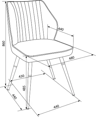 Стул для дома Бюрократ CH-K5_SP с повор.мех. т.серый Holland 18 металл черный на ножках (CH-K5_1/SP/HL18)