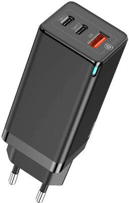 Зарядное устройство Baseus GaN Quick Travel Charger 65W, 2xUSB-C/USB, Black [CCGAN-B01]