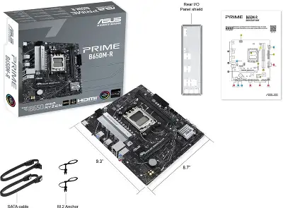 Материнская плата Asus PRIME B650M-R Socket AM5 AMD B650 2xDDR5 mATX AC`97 8ch(7.1) 2.5Gg RAID+HDMI