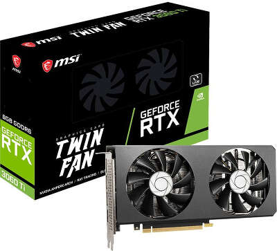 Видеокарта MSI NVIDIA nVidia GeForce RTX 3060Ti TWIN FAN 8G LHR 8Gb DDR6 PCI-E HDMI, 3DP