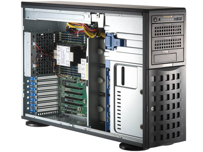 Сервер Supermicro SuperServer Tower 4U 741P-TR / 2x4410Y/ 2x64Gb/ 1xIntel D3 S4520 480GB SATA/ 2x1200W/ 1st config