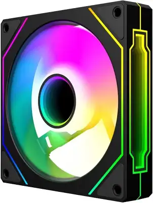 Вентилятор для корпуса Bloody CF-12 LCD ARGB 120х120x25 черный 4-pin 32дБ (упак.:1шт) (CF-12-ARGB120-BK) Ret