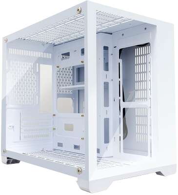 Корпус 1STPLAYER MEGAVIEW MV6, белый, mATX, Без БП (MV6-WH)