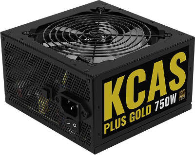 Блок питания Aerocool ATX 750W KCAS PLUS GOLD 750W RGB 80+ gold (20+4pin) APFC 120mm fan color LED 8xSATA RTL
