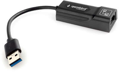 Сетевая карта Gembird NIC-U5, 1xRJ-45, 1 Гбит/с, USB 3.0, Retail