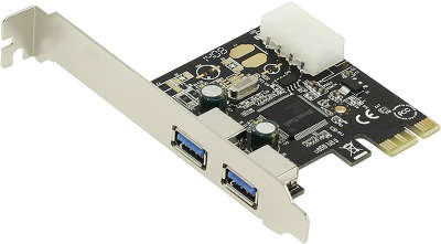 Контроллер PCI-E x1 - 2х USB3.0 , OEM