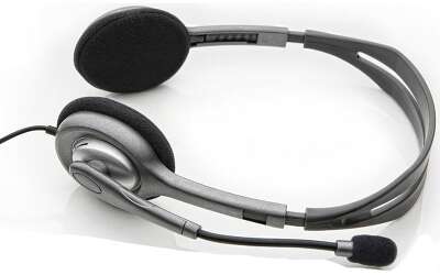 Гарнитура Logitech H110 серая, 2х jack 3.5мм, поворотный микрофон, кабель 1.8м
