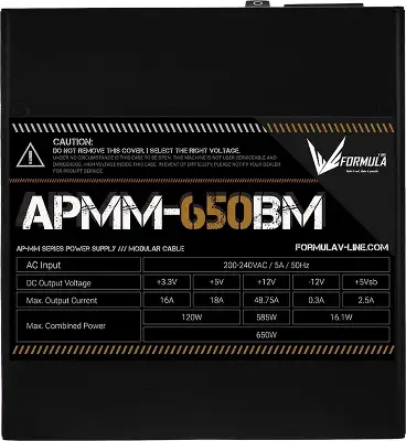 Блок питания Formula ATX 650W AP-650MB 80+ bronze (20+4pin) APFC 140mm fan 6xSATA Cab Manag RTL