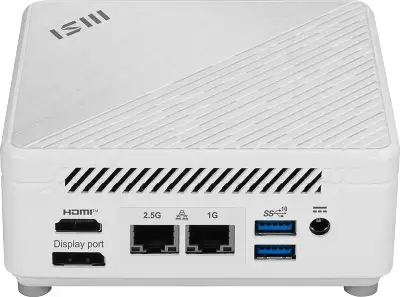 Неттоп MSI Cubi 5 1M-465BRU Core 3 100U (1.2) Graphics без ОС 2.5xGbitEth+1xGbitEth WiFi BT 65W белый (936-B0A822-465)