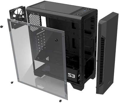 Корпус Zalman S3, черный, ATX, Без БП