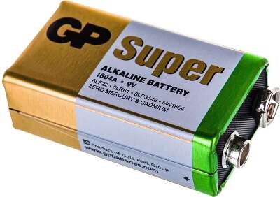 Элемент питания Крона GP Super GP1604AA21-5CRSBC1 G-TECH 6LR61 (1 шт в блистере)