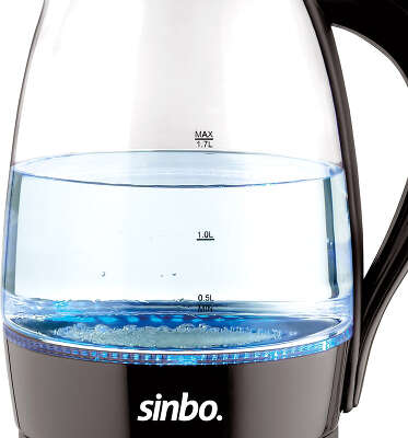 Электрочайник SINBO SK-7338 2000 Вт черный, стекло