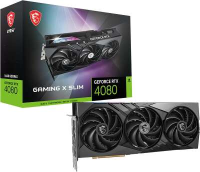 Видеокарта MSI NVIDIA nVidia GeForce RTX 4080 GAMING X SLIM 16G 16Gb DDR6X PCI-E HDMI, 3DP