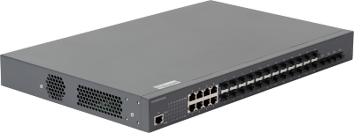 Управляемый коммутатор L3 NIKOMAX, 16 портов 1000Base-X SFP, 8 комбо-портов 100/1000Base-T/SFP, 4 порта 1/10GE SFP+