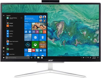 Моноблок Acer Aspire C22-820 21.5" FHD J4025/4/1000/WF/BT/Cam/Kb+Mouse/W10,серебристый/черный