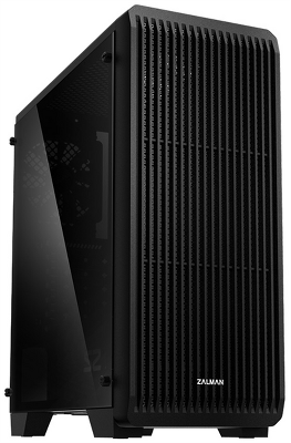 корпус ZALMAN S2 TG, ATX, BLACK, TEMPERED GLASS WINDOW, 2x3.5", 2x2.5", 2xUSB2.0, 1xUSB3.0, FRONT 2x120mm