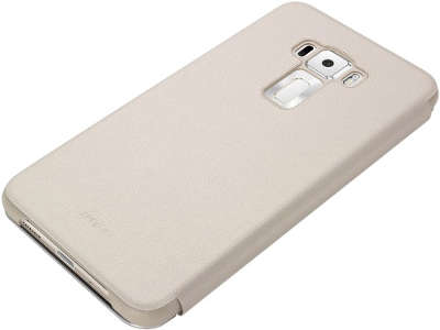 Чехол-книжка для ASUS ZenFone 3 Laser View Flip Cover для ZE552KL, золотистый, полиуретан, поликарбонад