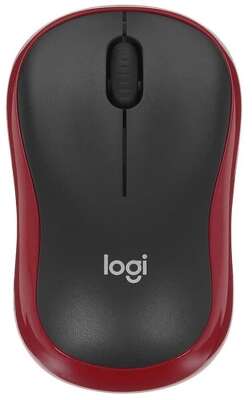 Мышь Wireless Logitech M185 черная/красная, оптическая, 1000dpi, 2.4 GHz/USB-ресивер (910-002633)