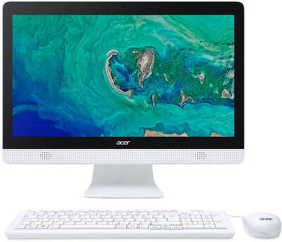 Моноблок Acer Aspire C20-820 19.5" HD+ J3710/4/1000/Multi/WF/BT/Cam/Kb+Mouse/W10,белый