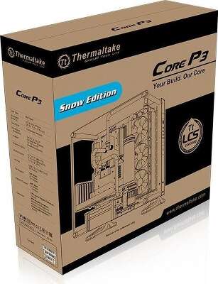 Корпус Thermaltake Core P3 TG Snow, белый, ATX, Без БП (CA-1G4-00M6WN-05)