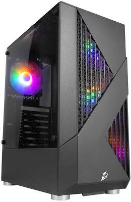 1STPLAYER Корпус FIREROSE F3-A Black / ATX, TG / 4x120mm LED fans inc. / F3-A-BK-4F1