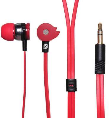 Наушники внутриканальные Оклик HP-S-210 1.2м красный проводные в ушной раковине (D1-1R)