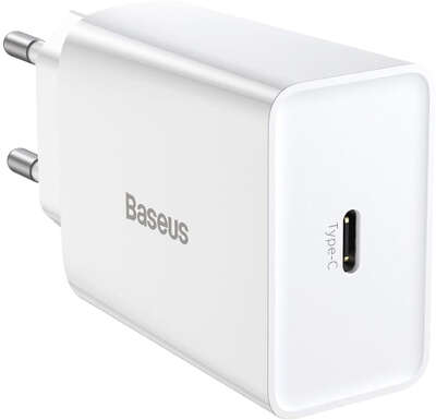 Зарядное устройство Baseus Speed Mini Quick Charger USB-C 20W, White [CCFS-SN02]