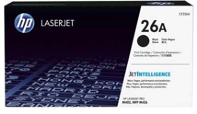 Картридж лазерный HP 26A CF226A черный бар.в компл. (3100стр.) для HP LJ Pro M402/M426