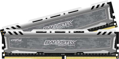 Набор памяти DDR4 DIMM 2x8Gb DDR3000 Crucial Ballistix Sport LT Gray (BLS2K8G4D30BESBK)
