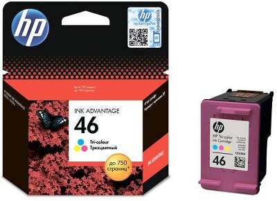 Картридж HP 46 струйный трехцветный (750 стр)