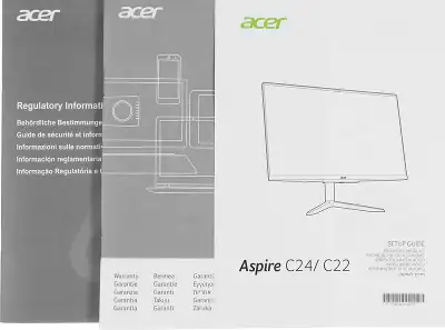 Моноблок Acer C22-1610 21.5" FHD N200 900 МГц/8/256 SSD/WF/BT/Cam/Kb+Mouse/без ОС,черный