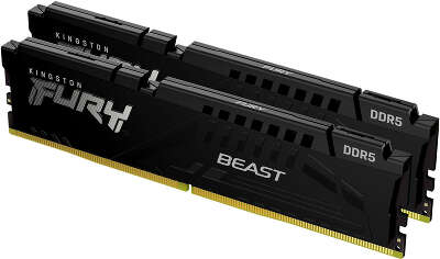 Набор памяти DDR5 DIMM 2x32Gb DDR4800 Kingston FURY Beast Black (KF548C38BBK2-64)