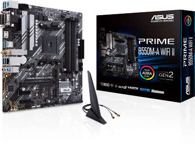 Материнская плата mATX LGAAM4 ASUS PRIME B550M-A WIFI II