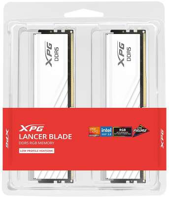 Модуль памяти ADATA XPG Lancer Blade RGB 32GB DDR5 6400 DIMM white kit 16*2, 1.4V, CL32-39-39