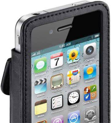 Чехол Belkin Leather 011 для iPhone 4/4S, Black [F8Z853cwC00]