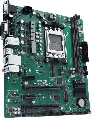 Материнская плата Asus PRO A620M-C-CSM SocketAM5 AMD A620 2xDDR5 mATX AC`97 8ch(7.1) GbLAN RAID+VGA+DVI+HDMI+DP