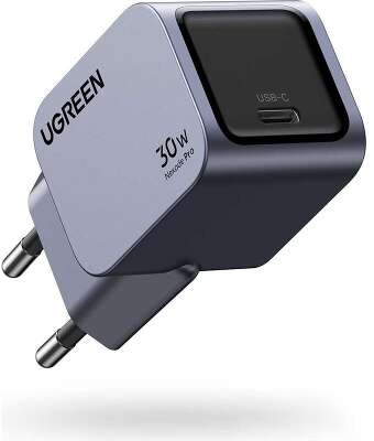 Зарядное устройство UGREEN X703 (35006) Nexode Pro 30W PD GaN Tech Charger EU. Цвет: серый