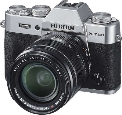 Цифровая фотокамера Fujifilm X-T30 Silver kit (XF 18-55 f/2.8-4 R LM OIS)