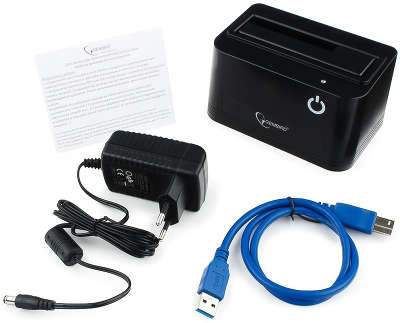 Докстанция 2.5"/3.5" Gembird HD32-U3S-4, черный, USB 3.0, SATA, HDD/SSD