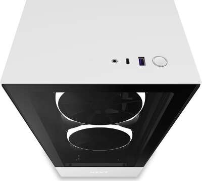 Корпус NZXT H510 Elite White/black, белый, ATX, Без БП (CA-H510E-W1)
