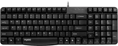RAPOO Клавиатура проводная NK2400, цвет - черный (13325)