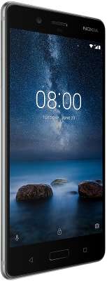 Смартфон Nokia 8 DS, 64GB, Steel (наушники беспроводные JBL V310BT)