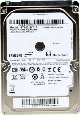 Жесткий диск 2.5" SATA-II 500GB [ST500LM012] Seagate/Samsung 5400rpm, 8MB Cache