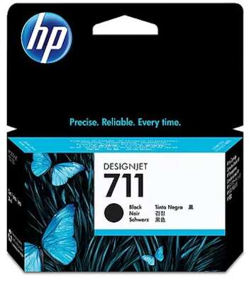 HP CZ129A Картридж №711, Black  {Designjet T120/T520, Black (38ml)}