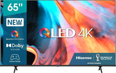 Телевизор 65" Hisense 65E7HQ, QLED, 4K UHD, HDMIx4, USBx1, черный