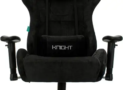 Кресло игровое Zombie VIKING KNIGHT Fabric черный Light-20 с подголов. крестов. металл