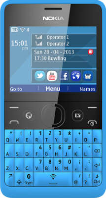 Мобильный телефон Nokia Asha 210 Dual Sim, Cyan