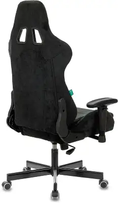 Кресло игровое Zombie VIKING KNIGHT Fabric черный Light-20 с подголов. крестов. металл
